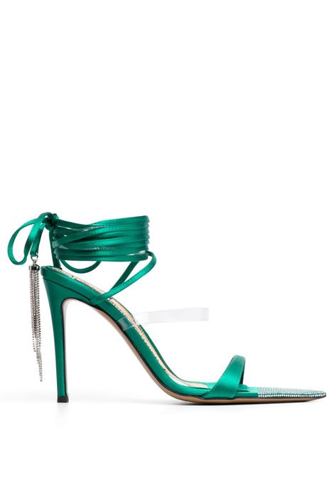 Green crystal-tassel strappy sandals - women ALEXANDRE VAUTHIER | AVE3006007